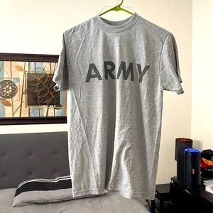 ARMY Gray Short Sleeve Knit Shirt